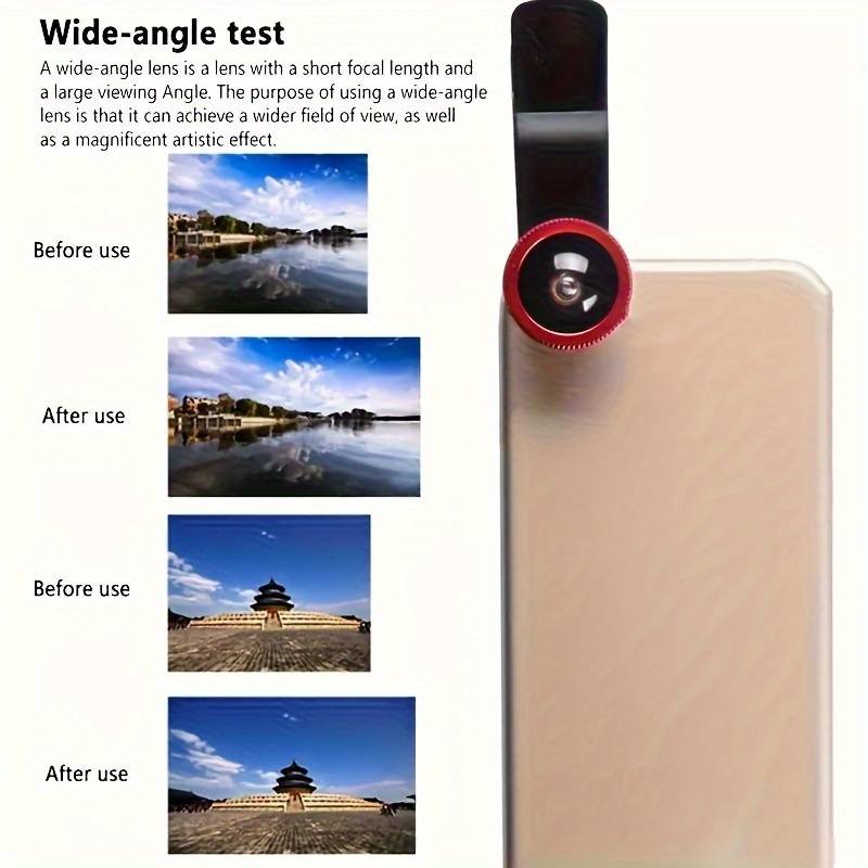 3-in-1 Smartphone Camera Lensset - Groothoek, Macro en Fisheye Lenzen