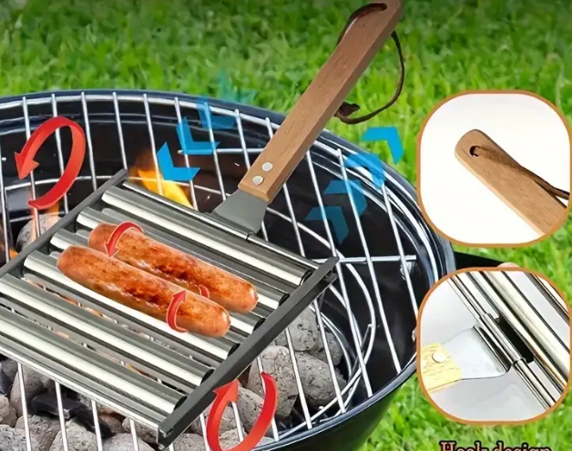 BBQ RollerMaster - De Ultieme Hot Dog Roller voor Perfect Gegaarde Worsten!