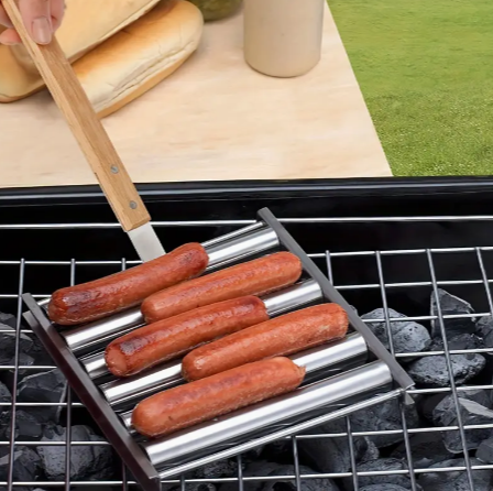 BBQ RollerMaster - De Ultieme Hot Dog Roller voor Perfect Gegaarde Worsten!