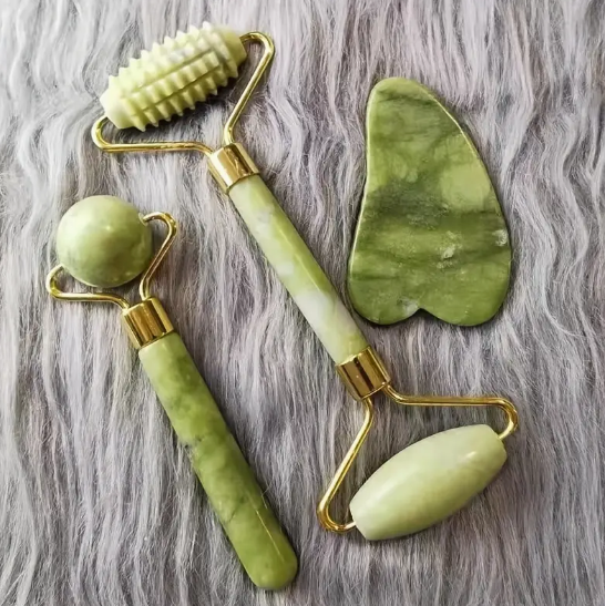 Eternal Jade - Jade Roller en Gua Sha Massage Steen Beauty Set