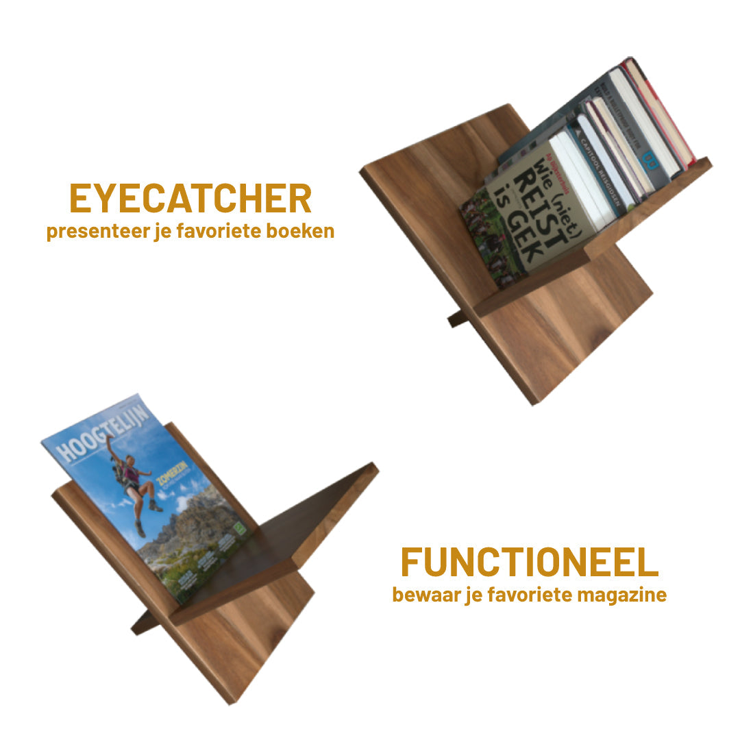 Tijdschriftenhouder Acaciahout Slider